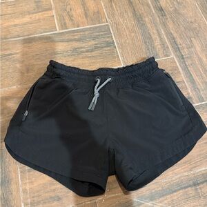 Athleta Girl Play 3” Black Elastic Waist Athletic Shorts with Drawstring